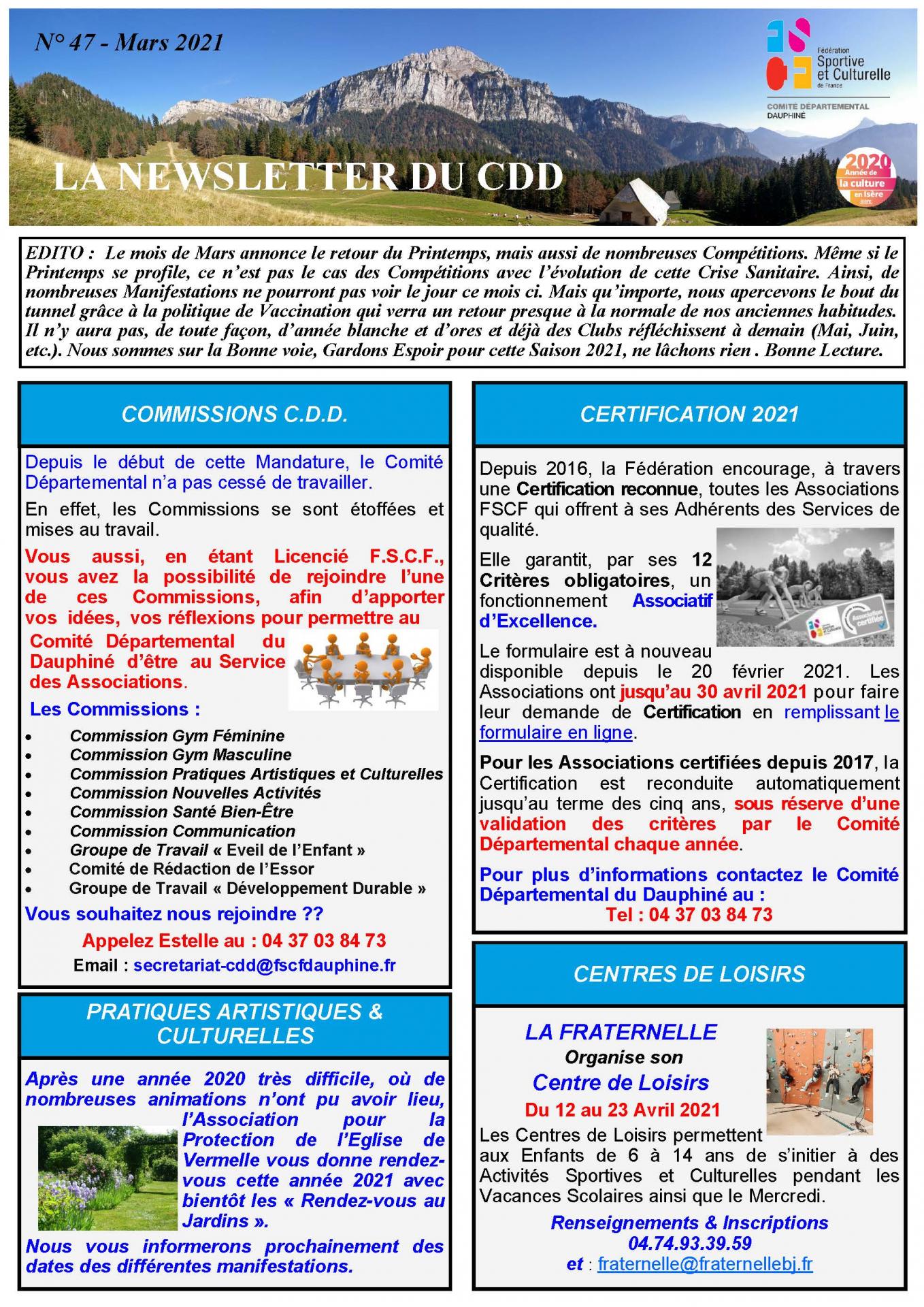 Newsletter n47 page 1