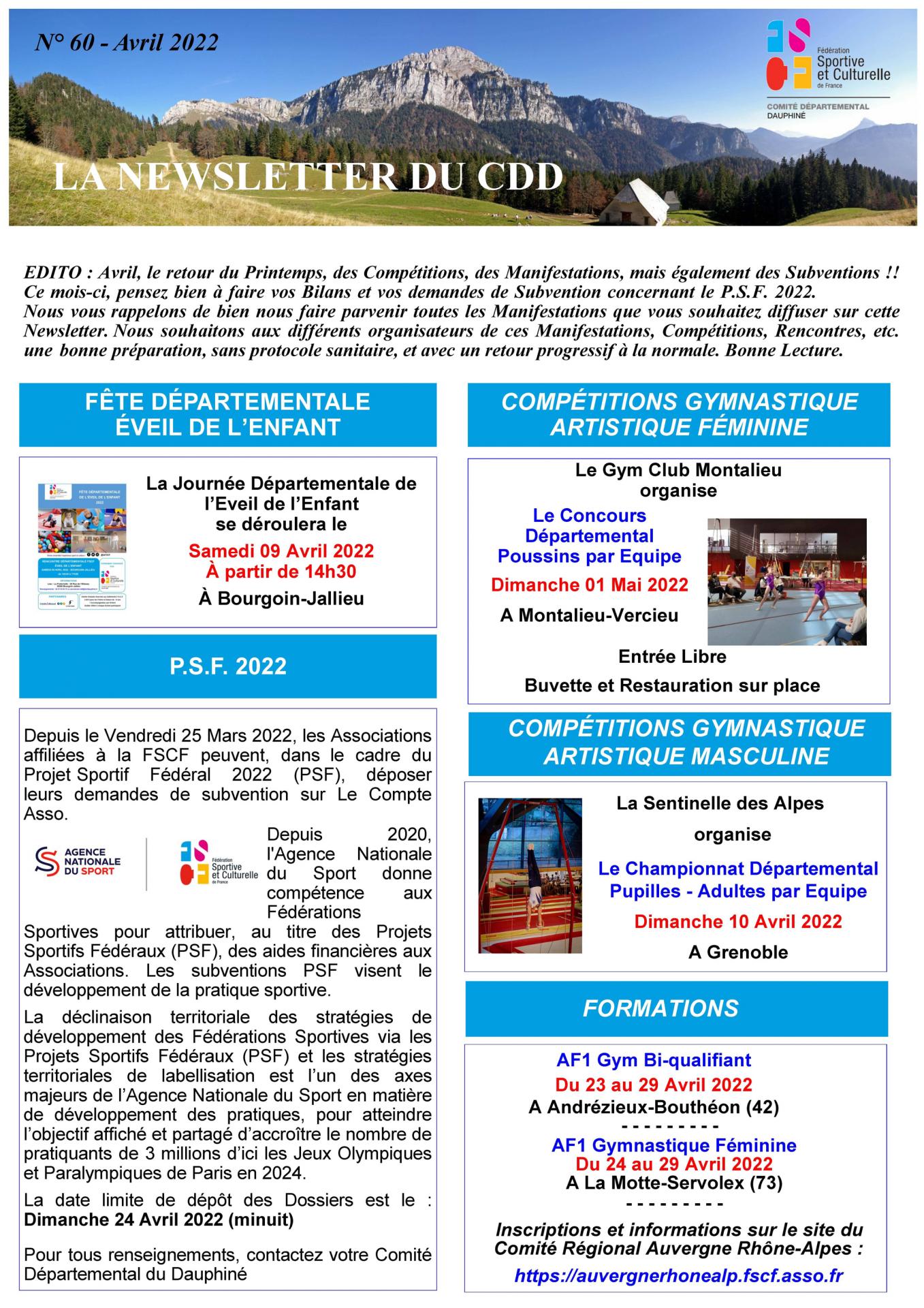 Newsletter n60 04 2022 page 1 bis