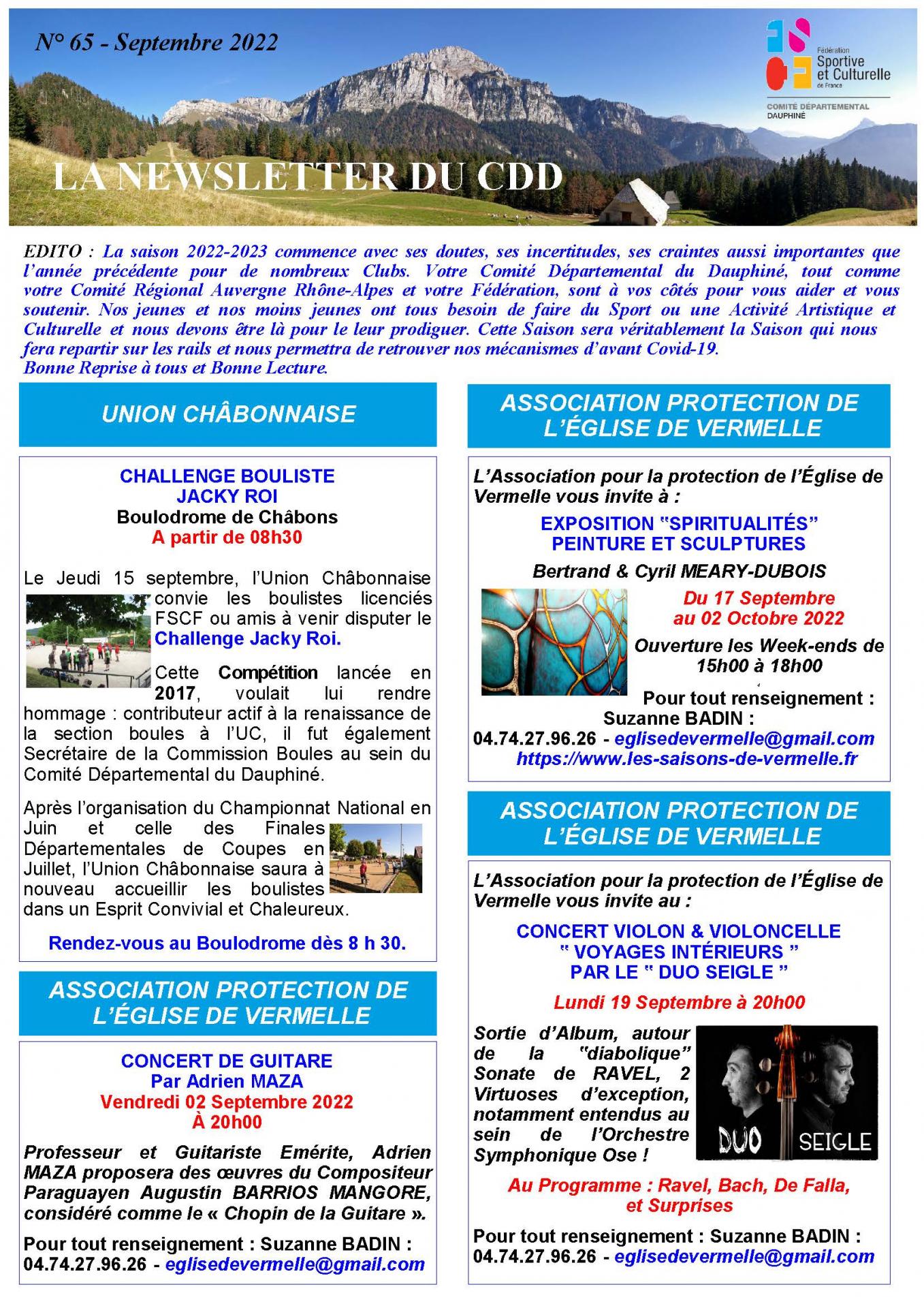 Newsletter n65 08 2022 page 1