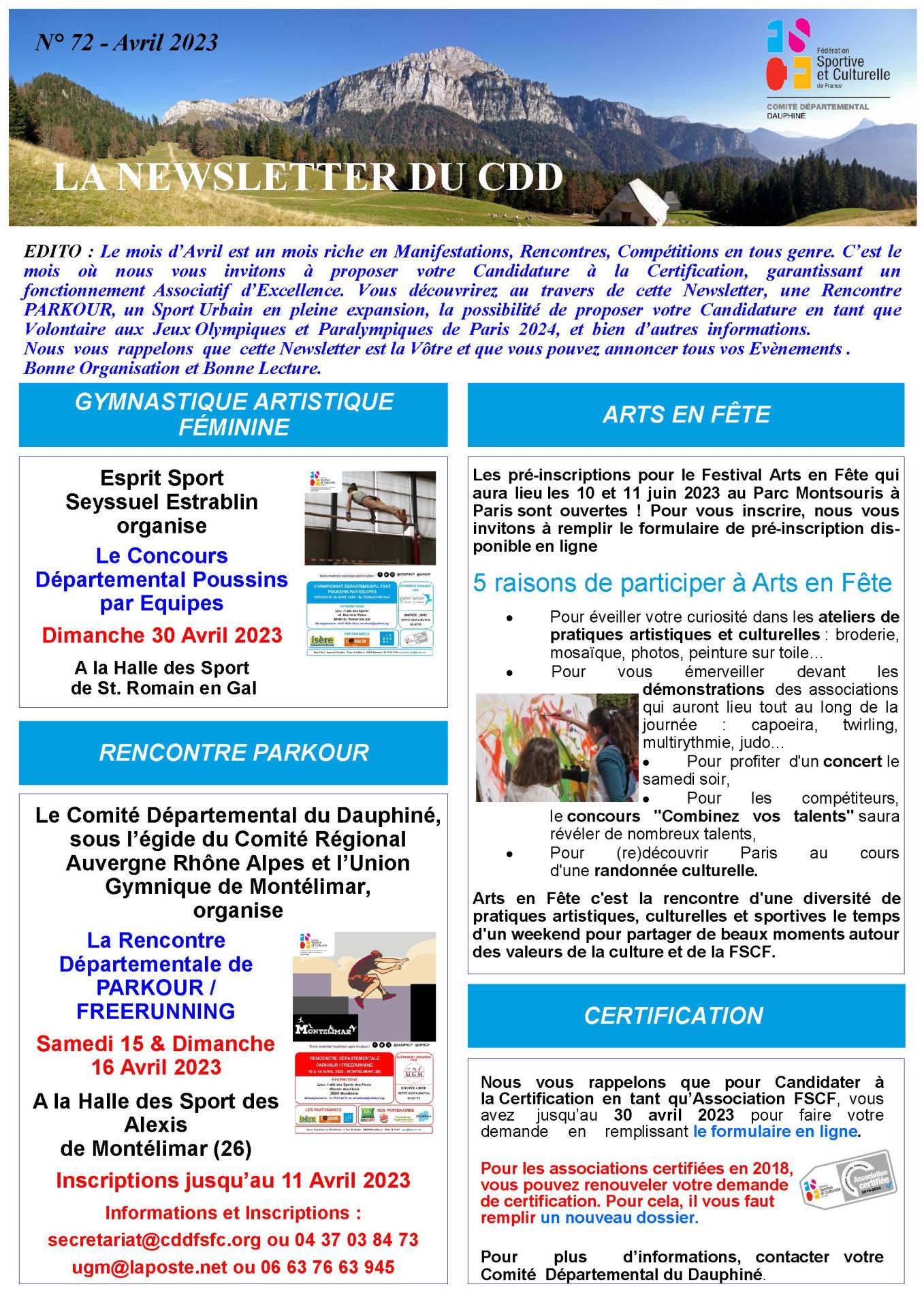 Newsletter n72 04 2023 page 1