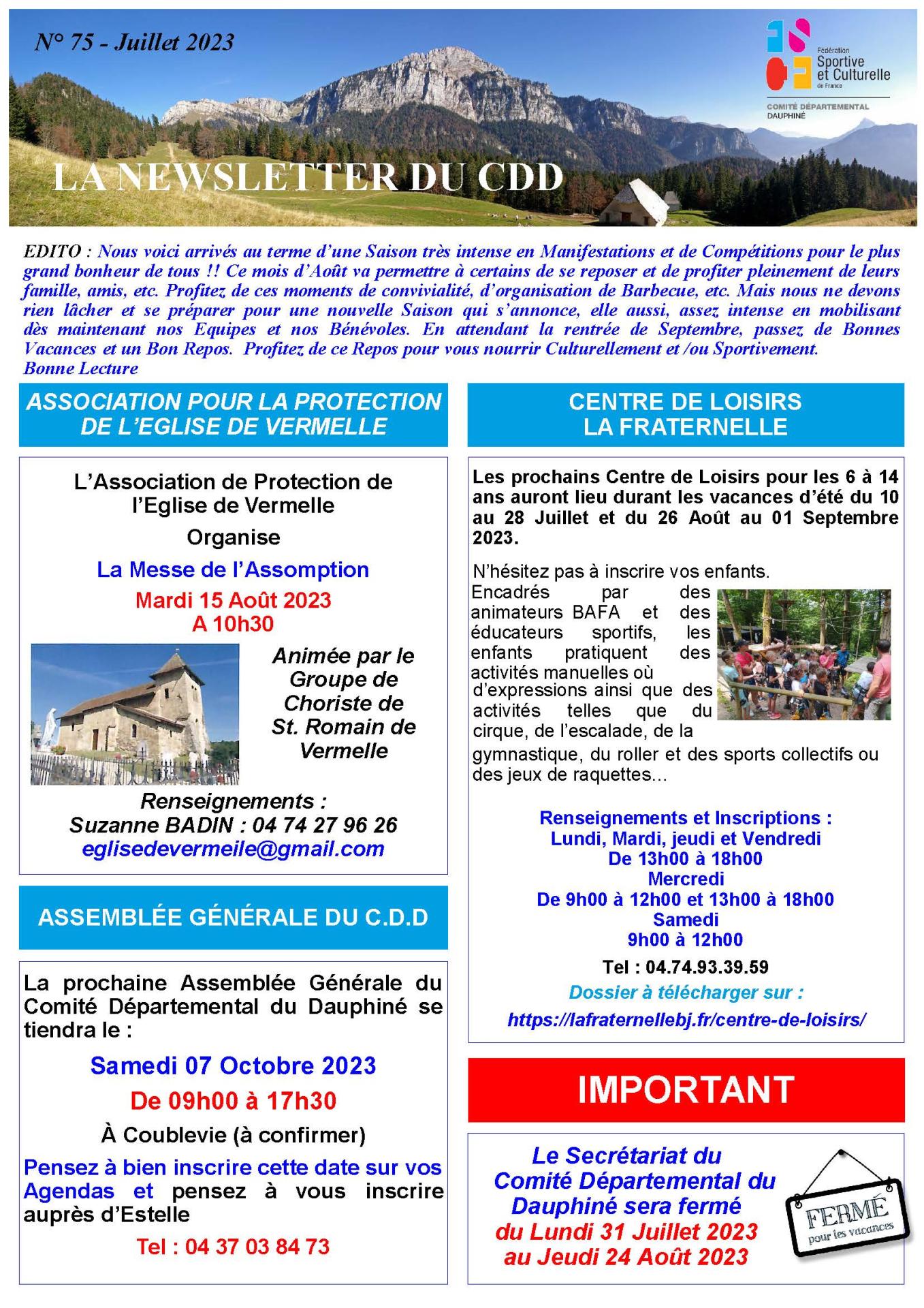 Newsletter n75 07 2023 page 1