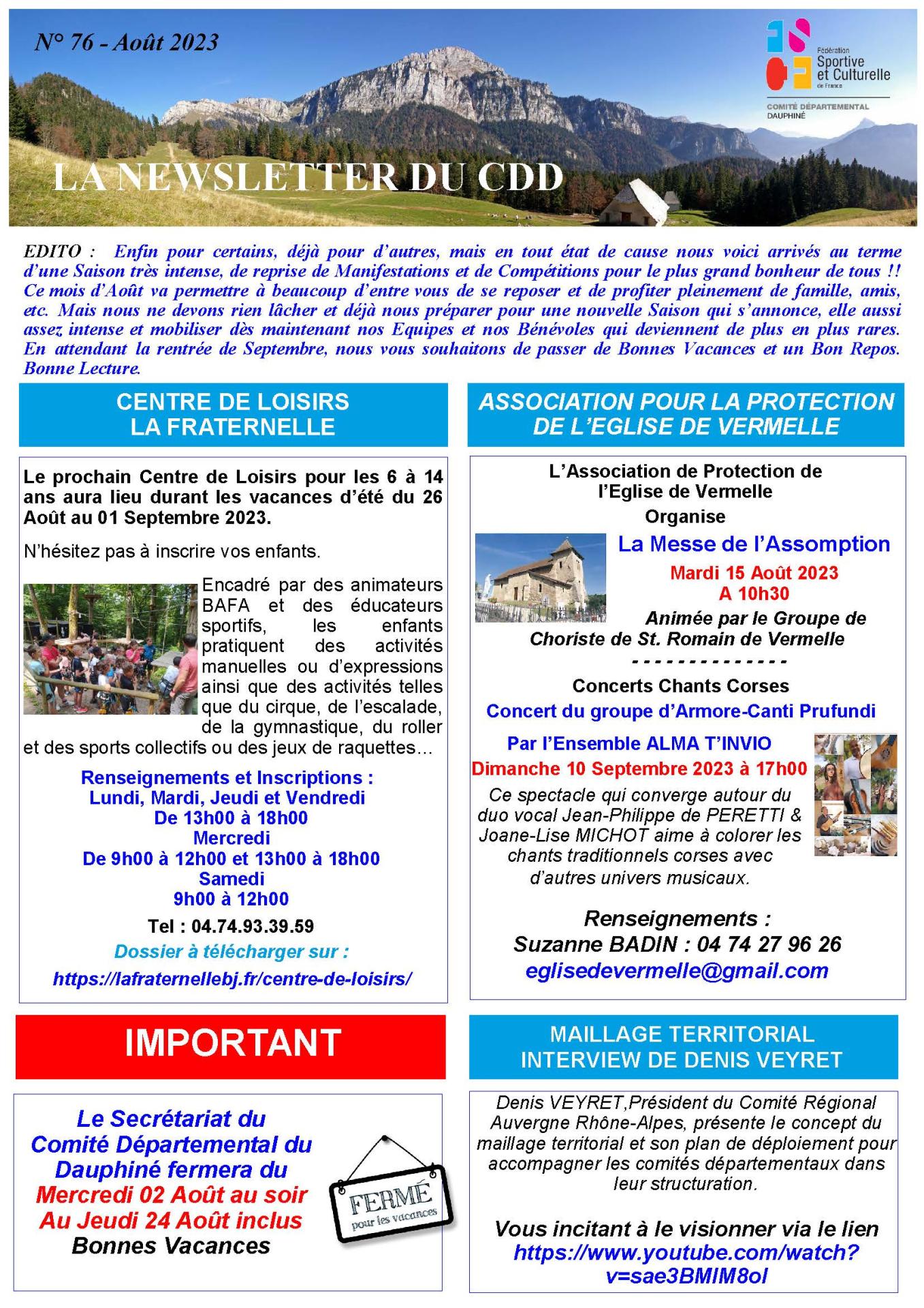 Newsletter n76 08 2023 page 1
