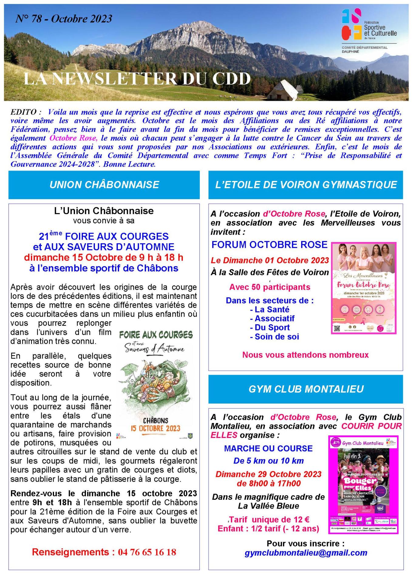 Newsletter n78 10 2023 page 1