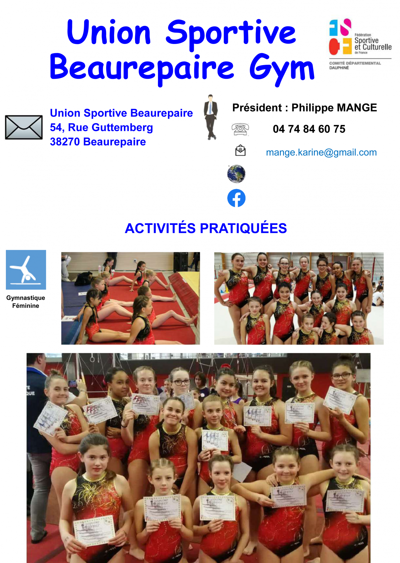 Union sportive beaurepaire gym